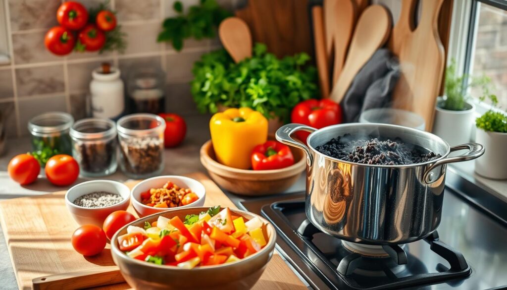 Step-by-Step Healthy Mediterranean Black Rice Cooking