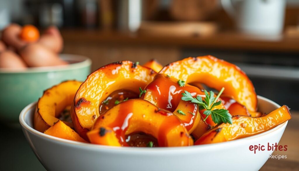 air fryer squash with maple glaze