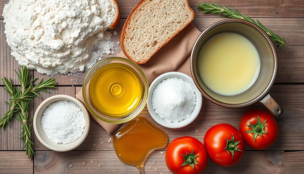 ingredients for Mediterranean diet bread